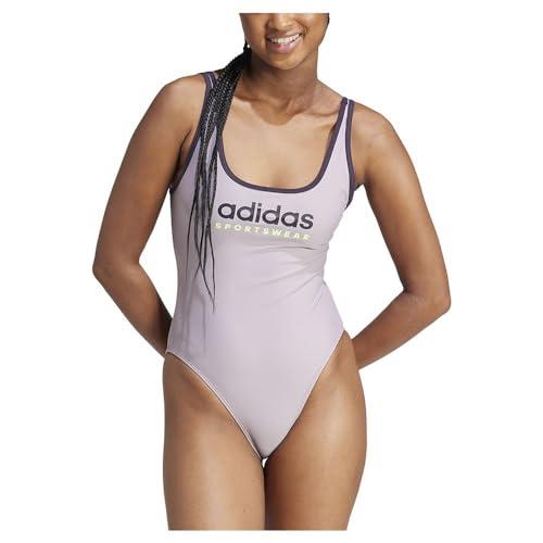 adidas Damski strój kąpielowy z dekoltem w kształcie litery U, czarny 66 cm, Czarny, 128