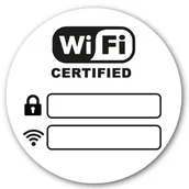 Pasmanteria - Naklejka informacyjna FREE WIFI biała znak 10 cm - miniaturka - grafika 1