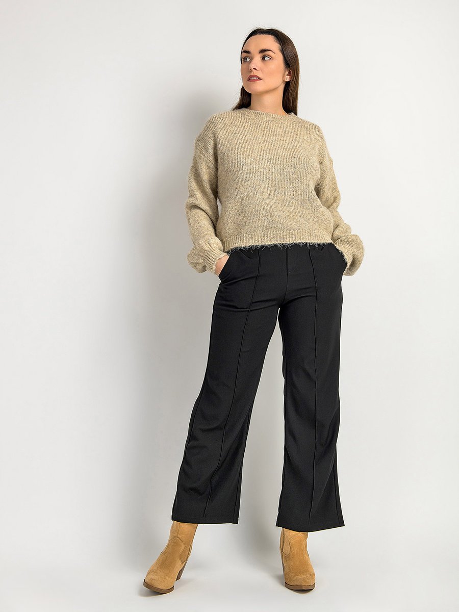 Stylowy sweter beżowy L