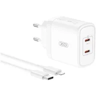 Ładowarki do telefonów - Ładowarka sieciowa XO CE08 PD 50W Biały - miniaturka - grafika 1