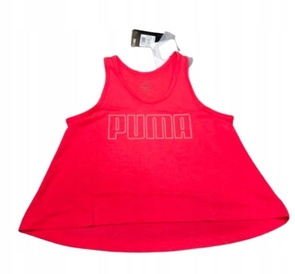 PUMA TOP DZIEWCZĘCY NEONOWY BEZ RĘKAWÓW Z LOGO 128 K_A
