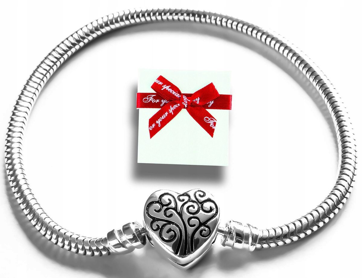 Bransoletka modułowa srebro 925 moments baza do charms, koralików 19cm, 3,0