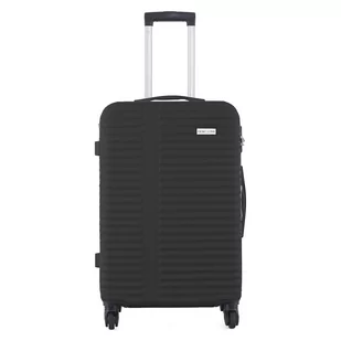 Elegancka walizka podróżna bagaż torba  24" - czarna Semi Line - Walizki - miniaturka - grafika 1