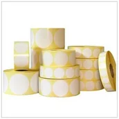 Etykiety do drukarek - Samoprzylepne PP (polipropylen) etykiety, okrągła, 35mm, 1000 szt., dla TTR, biały, rolka - miniaturka - grafika 1