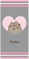 Pościel dla dzieci - DUŻY RĘCZNIK KOT PUSHEEN 70x140 KĄPIELOWY PLAŻOWY BAWEŁNIANY RÓŻOWY - miniaturka - grafika 1
