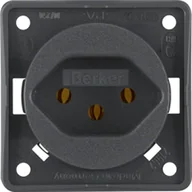 Gniazdka elektryczne - Hager Polo Integro Flow Gniazdo z/u /Szwajcaria/ typ 13 antracyt mat 962492505 962492505 - miniaturka - grafika 1