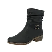 Botki damskie - Rieker Damskie sztyblety Y08R1, czarny, 42 EU - miniaturka - grafika 1