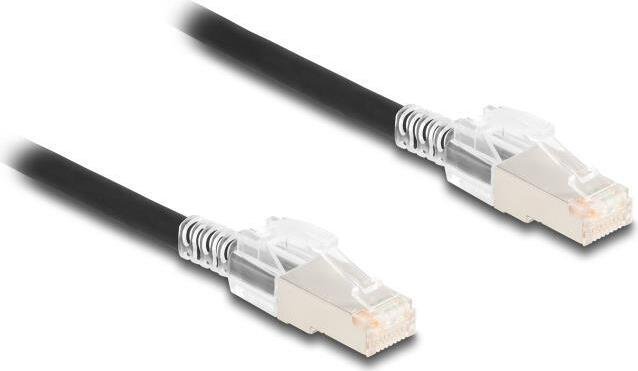 Kabel sieciowy Delock RJ45 Cat.6A S/FTP z zestawem bezpiecznych zacisków 5 m czarny (80258)