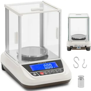 Waga laboratoryjna analityczna ze szklaną osłoną LCD 3000 g / 0.01 g - Wagi specjalistyczne - miniaturka - grafika 1