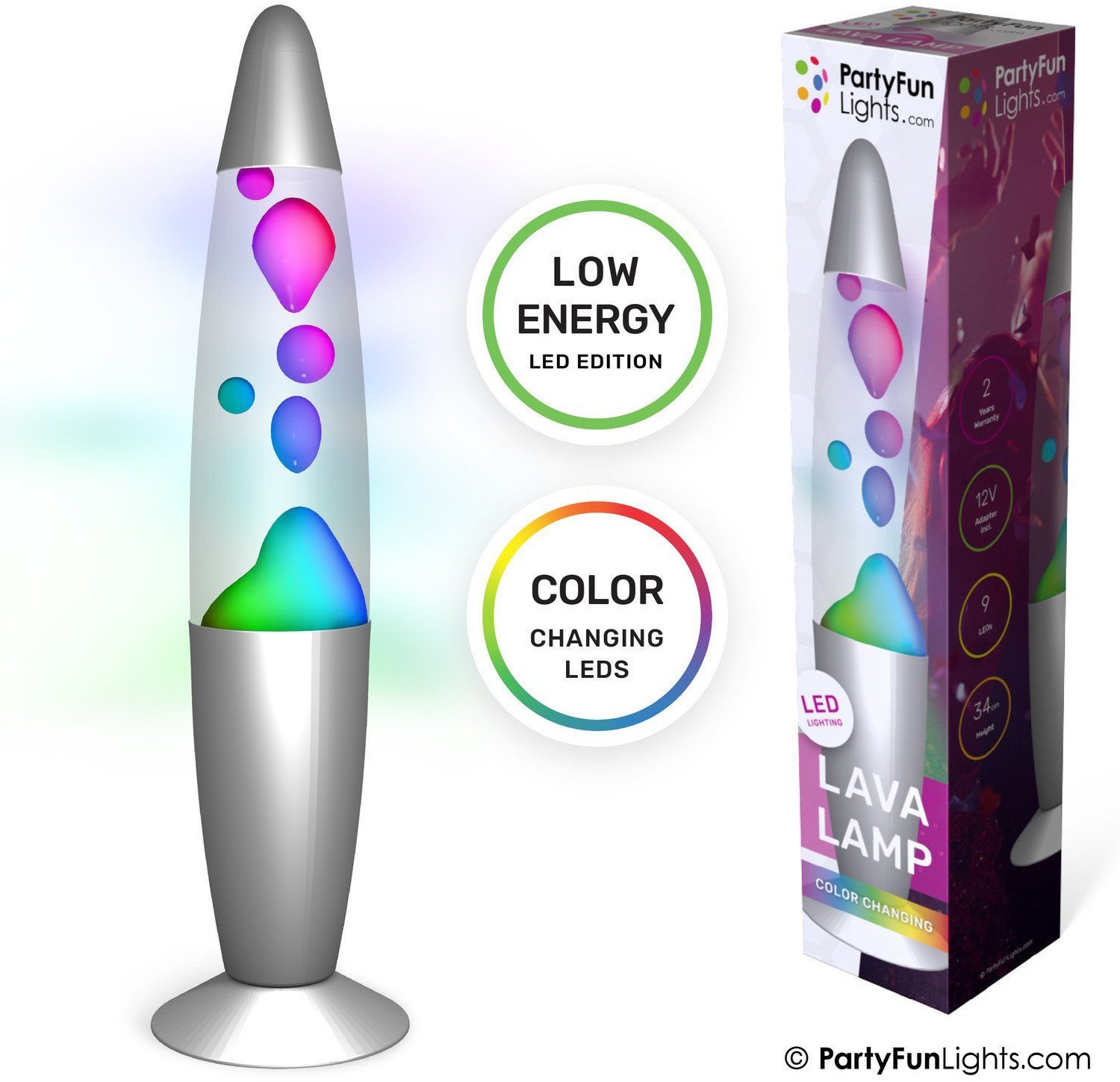Lampa stołowa nielsen_light Lava lampe - Multifarvet H: 34cm