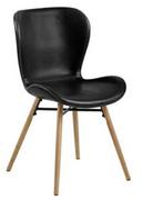 Krzesła - Actona Krzesło Batilda Retro 53x47x82 Czarny/Naturalny - miniaturka - grafika 1