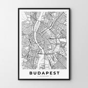 Plakaty - Budapeszt mapa A3 (29.7x42cm) - miniaturka - grafika 1