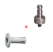 Sprzęt geodezyjny - Kołek 30 mm z adapterem z trzpieniem Leica ze stali nierdzewnej z gwintem M8 - miniaturka - grafika 1