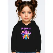 Bluzy dla dziewczynek - BLUZA DZIECIĘCA KPOP DEMON HUNTERS HUNTRIX 110-116 Z KAPTUREM BAWEŁNIANA - miniaturka - grafika 1