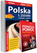 Atlasy i mapy - Polska atlas samochodowy + instrukcja pierwszej pomocy 1:250 000 - miniaturka - grafika 1