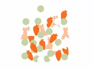 Dekoracje i nakrycia stołu na imprezę - Konfetti papierowe Zajączki i marchewki - miniaturka - grafika 1