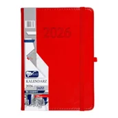 Kalendarze - Kalendarz 2026 B6 dzienny Jazz czerwony - miniaturka - grafika 1