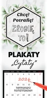 Kalendarze - Kalendarz Terminarz 2026 plakaty Cytaty notatnikowy paskowy 22x46cm 2026 - miniaturka - grafika 1