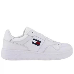 Buty Tommy Jeans Retro Basket EM0EM00955-YBR - białe - Buty sportowe męskie - miniaturka - grafika 3