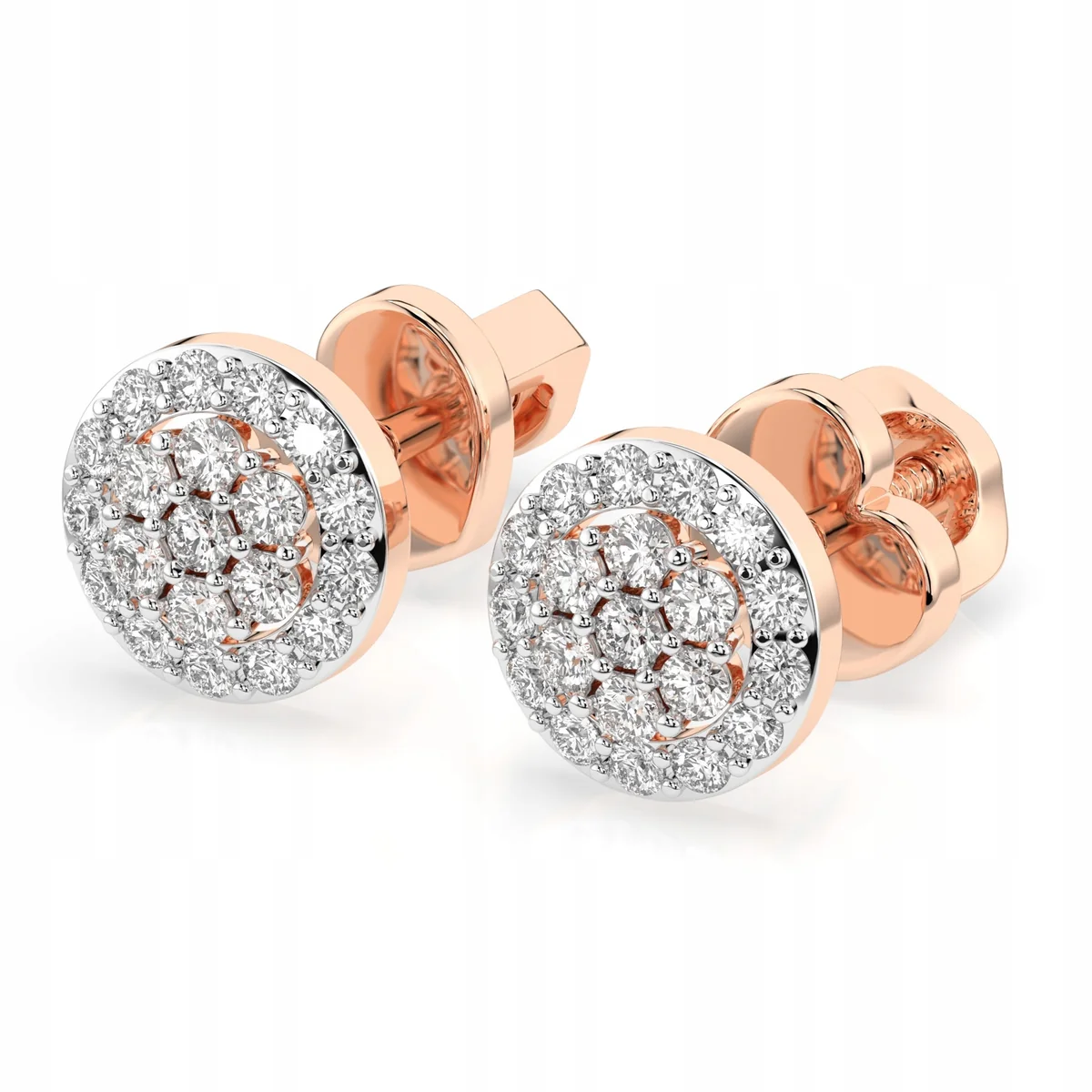 ZŁOTE KOLCZYKI 585 Z DIAMENTAMI BRYLANTAMI 0,3 CT LAB ESSYA