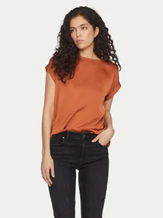 Vila T-Shirt Ellette 14059563 Pomarańczowy Regular Fit - Koszulki i topy damskie - miniaturka - grafika 1