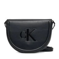 Torebki damskie - Torebka Calvin Klein Bold Ck Saddle Crossbody LV04F3221G Czarny - miniaturka - grafika 1