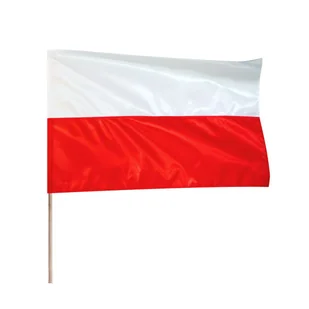 Flaga narodowa Polska 70x112 cm z drzewcem 120 cm - Flagi i akcesoria - miniaturka - grafika 1
