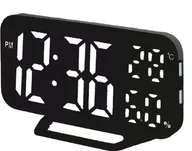 Zegary - Zegarek JVD Zegar budzik LED JVD SB3725.3 termometr higrometr USB - miniaturka - grafika 1