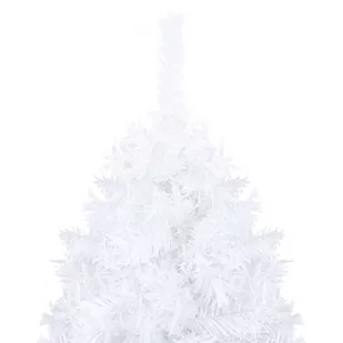 vidaXL vidaXL Sztuczna choinka z LED i bombkami, biała, 210 cm, PVC - Choinki - miniaturka - grafika 2