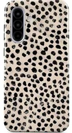 Etui i futerały do telefonów - Burga Etui Almond Latte Tough do Galaxy A36 5G, beżowe z czarnymi kropkami - miniaturka - grafika 1