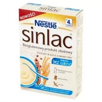 Nestle Sinlac Bezglutenowy produkt zbożowy bez dodatku cukru powyżej 4. miesiąca 300 g