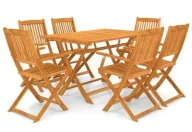 Meble ogrodowe - Brązowy 7-częściowy zestaw mebli ogrodowych L6-S91 - miniaturka - grafika 1