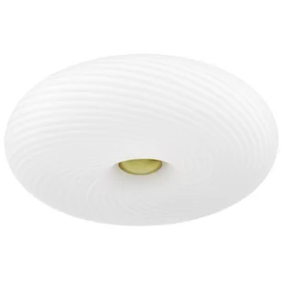 NOWOCZESNA LAMPA SUFITOWA PLAFON BIAŁO-ZŁOTY MONARTE D38 - Lampy sufitowe - miniaturka - grafika 1