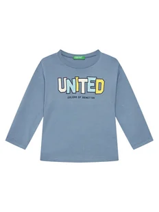 United Colors Of Benetton Bluzka 3I1XG10HS Niebieski Regular Fit - Bluzki damskie - miniaturka - grafika 1