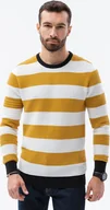 Swetry męskie - Ombre Sweter męski E189 - musztardowy XXL - miniaturka - grafika 1