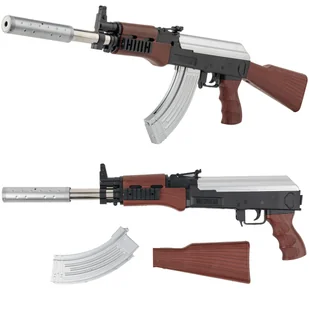 Karabin pistolet na kulki AK47 ASG imitacja broni na kulki 6mm replika KW-999-1 - Zabawki militarne - miniaturka - grafika 1