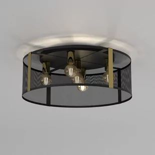 Luminex Kaga 4148 plafon lampa sufitowa 5x60W E27 czarny/złoty - Lampy sufitowe - miniaturka - grafika 3
