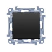 Wyłączniki światła i elektryczne - Wyłącznik krzyżowy bez piktogramu SIMON 10 czarny mat - miniaturka - grafika 1