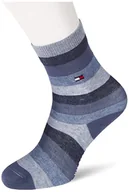 Skarpetki damskie - Tommy Hilfiger Skarpety chłopięce Basic Stripe Sock 6 Pack Ecom, Jeans, 27 - miniaturka - grafika 1
