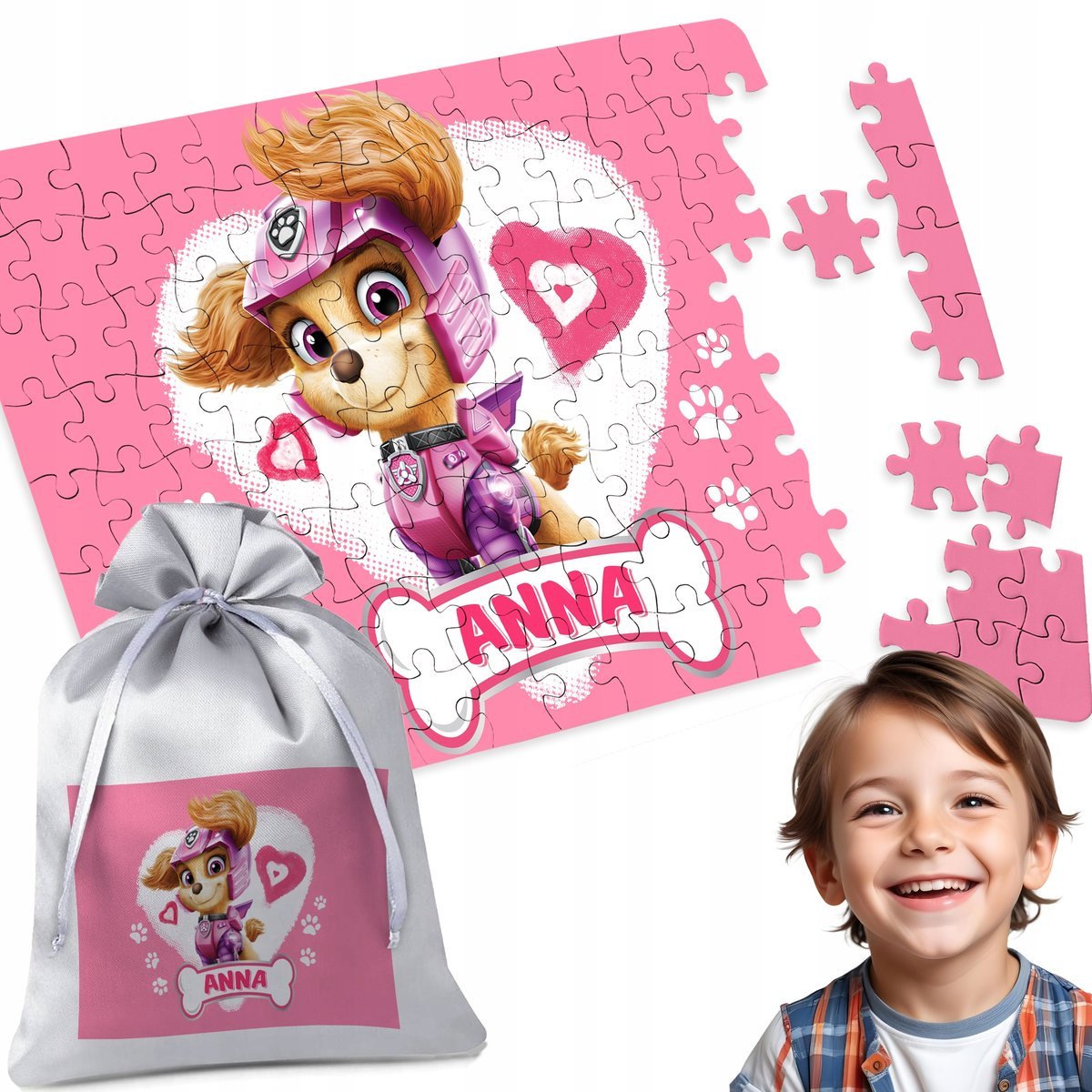 PUZZLE 96 el. SKYE PSI PATROL - IDEALNY PREZENT ŚWIĘTA DZIECKA SZKOŁY IMIĘ