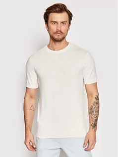 Koszulki męskie - Selected Homme T-Shirt Berg 16084196 Beżowy Regular Fit - grafika 1