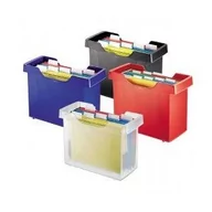 Pudła i kartony archiwizacyjne - Pojemnik Na Teczki Zawieszane Leitz Plus, Czarny - miniaturka - grafika 1