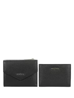 Portfele - Wojas Skórzany portfel w kolorze czarnym - (S)11 x (W)8 x (G)1 cm - grafika 1