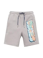 Spodenki damskie - TOM TAILOR Chłopcy Szorty dresowe z nadrukiem 1031884, 17590 - Smoky Grey, 104-110 - miniaturka - grafika 1