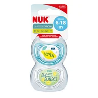Smoczki uspokajające - Nuk 176280 SMOCZEK SILIKONOWY FRUITS 6-18 2SZT/PUDEŁKO - miniaturka - grafika 1