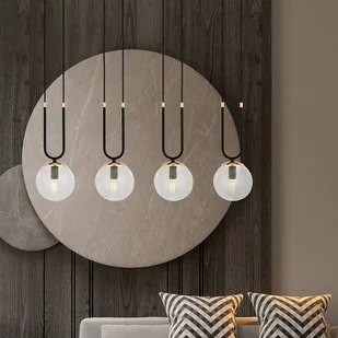 Emibig GLAM 4 BLACK/TRANSPARENT 1114/4 lampa wisząca szklane klosze GLAMOUR 1114/4 - Lampy sufitowe - miniaturka - grafika 3