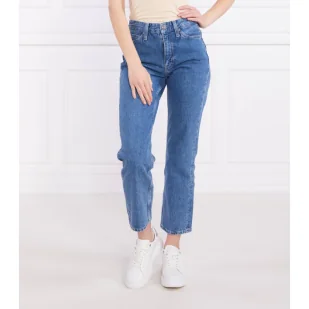 Calvin Klein Jeansy | Straight fit - Spodnie damskie - miniaturka - grafika 1