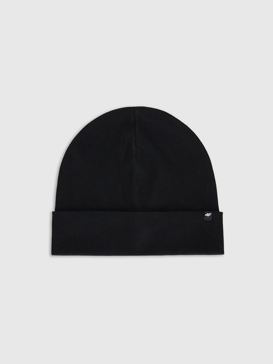 Czapka sezonowa typu banie unisex czarna 4F Czarny One Size