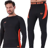 Bielizna sportowa męska - Beon Zestaw termoaktywny Beon Skin Etna MEN Black&Orange XL - miniaturka - grafika 1