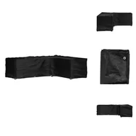 Pokrowce na meble ogrodowe - vidaXL Pokrowiec na meble ogrodowe w kształcie litery L 18 oczek 285x220x80 cm - Pokrowce ochronne na meble ogrodowe - miniaturka - grafika 1